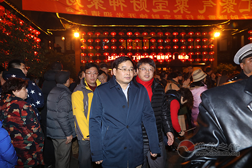 上海黄浦区领导视察上海城隍庙春节安保工作