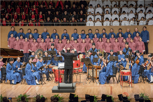 上海城隍庙道乐团参加上海宗教界庆祝改革开放40周年音乐会