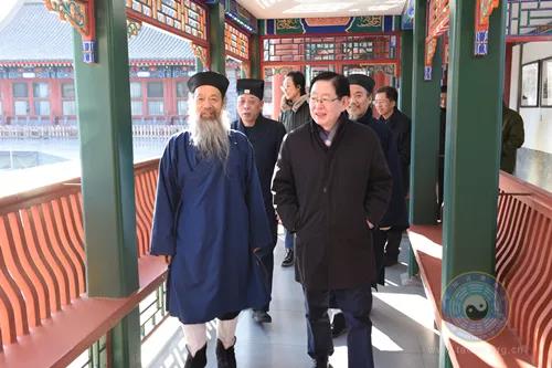 中央统战部副部长、国家宗教事务局局长王作安到中国道教协会走访慰问
