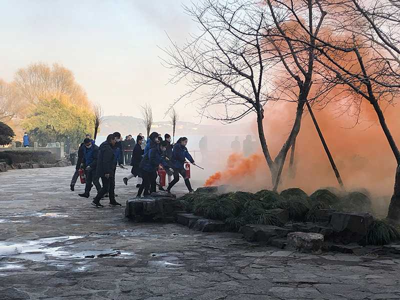 江苏省无锡太湖三山道院参加景区森林防火实战演练活动