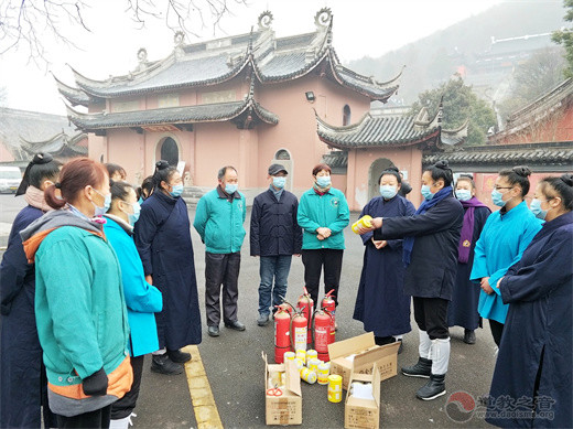 茅山乾元观举行消防安全演练